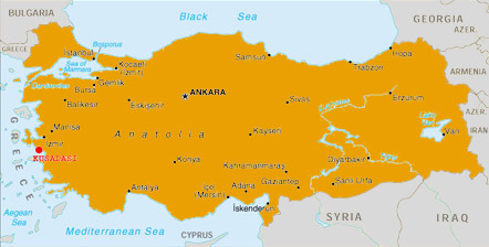 Turkije landkaart
